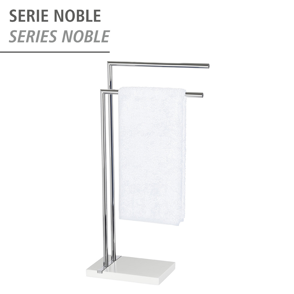 NOBLE white Handtuchhalter mit edler Applikation