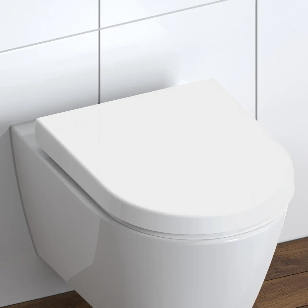WHITE WC-Sitz D-Form, Montage von oben
