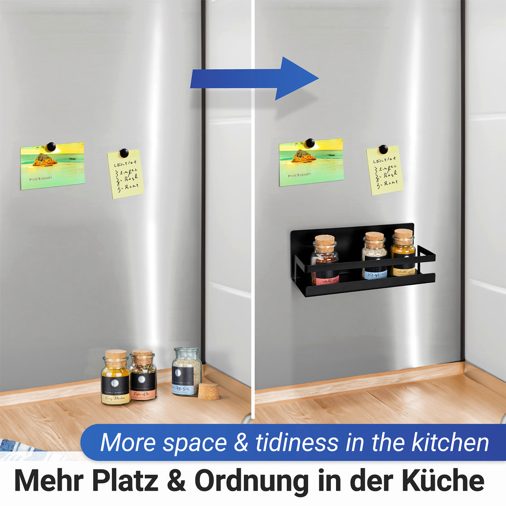 IMA Magnetisches Gewürzregal in schwarz