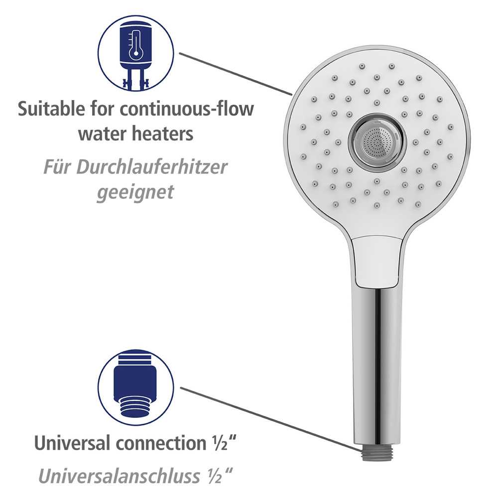 24912100_duschkopf-power-boost-chrom5 POWERBOOST rund Duschkopf 3 Strahlarten Ø12 cm