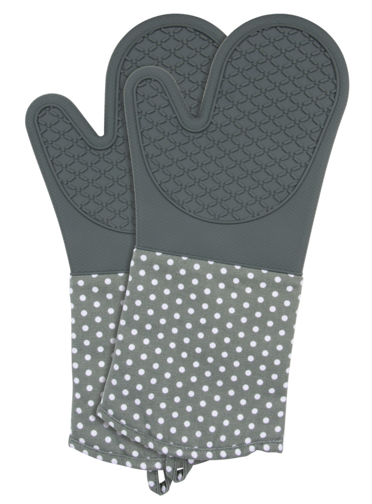 Topfhandschuhe Silikon Grau