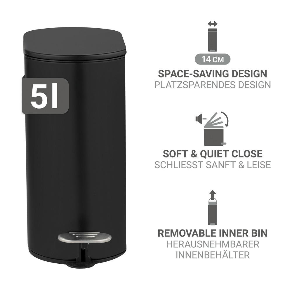 COLLUNGO schwarz Kosmetikeimer, 5 Liter COLLUNGO schwarz Kosmetikeimer, 5 Liter