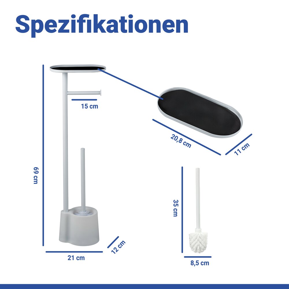 ALBELLA weiss Bürstengarnitur mit Ablage