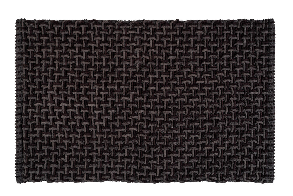 ECOLI schwarz-anthrazit Badteppich 50x80 cm