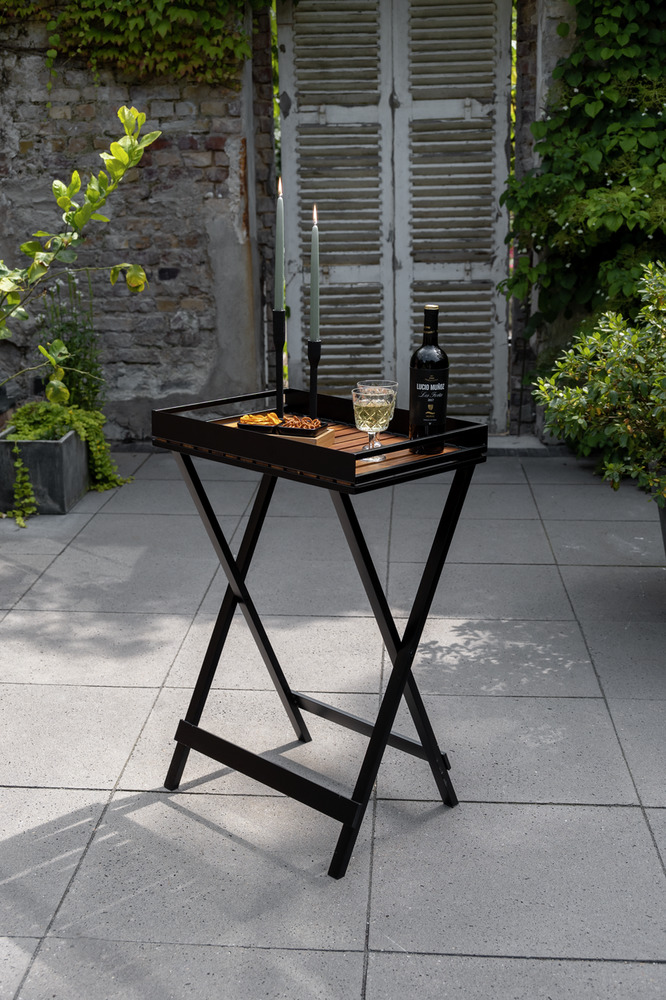 TABA Beistelltisch mit Tablett aus Akazienholz 