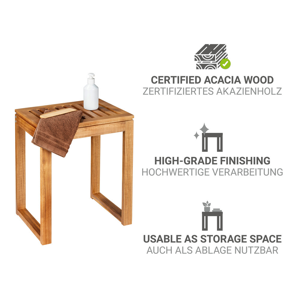 FONDI Badhocker aus Akazienholz