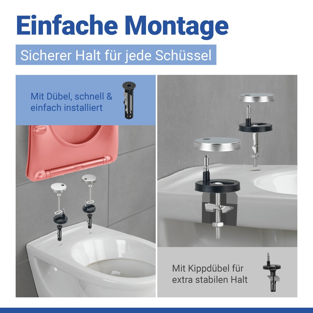 GALATI coral matt WC-Sitz belastbar bis 175 kg