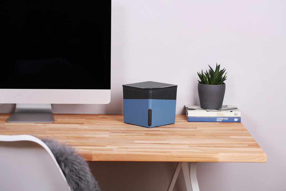 CUBE blau Entfeuchter + 2x1000g Nachfüller
