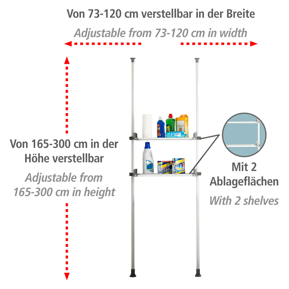 HERKULES Teleskop-System Kombination TWIN weiss