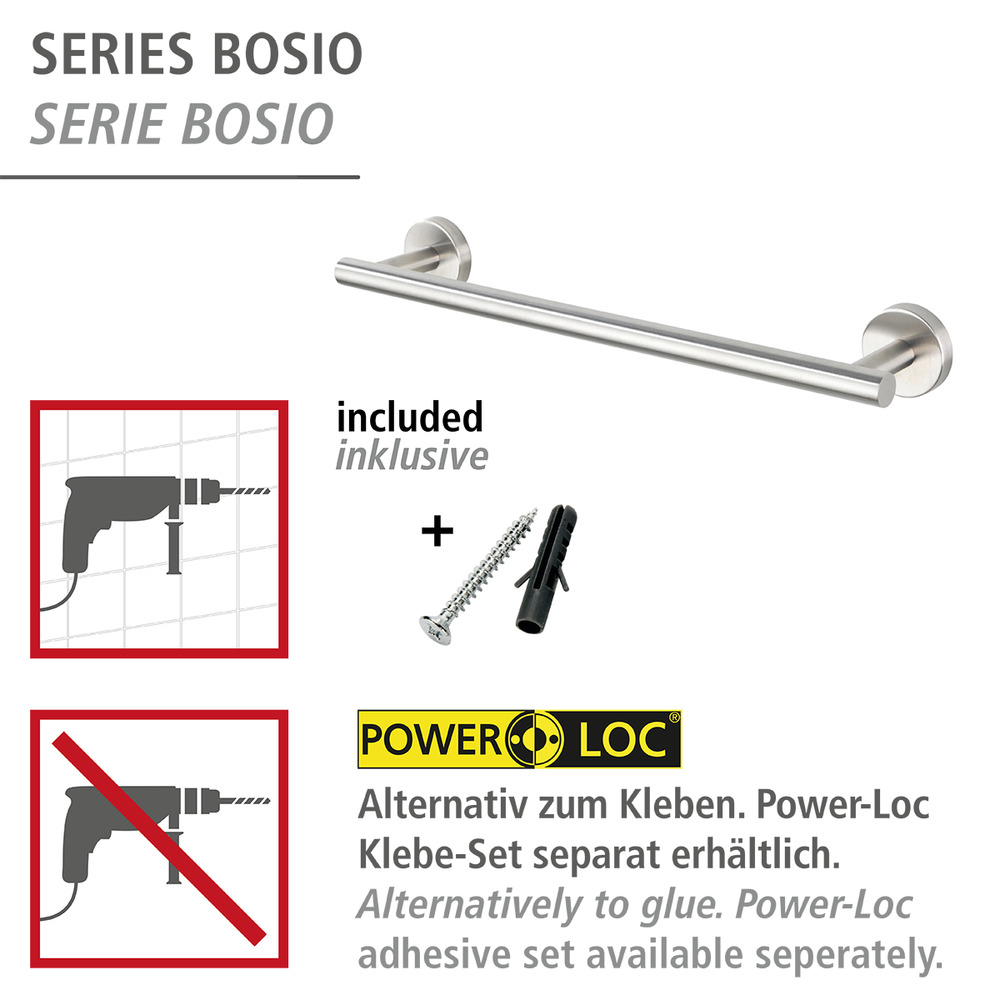 BOSIO Matt 40 cm Badetuchstange aus Edelstahl BOSIO Matt 40 cm Badetuchstange aus Edelstahl
