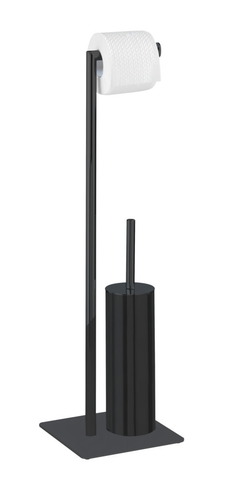 RECCO schwarz Stand WC-Garnitur, schwere Bodenplatte RECCO schwarz Stand WC-Garnitur, schwere Bodenplatte