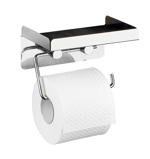 22217100_1 Offener Toilettenpapierhalter mit Ablage aus Edelstahl