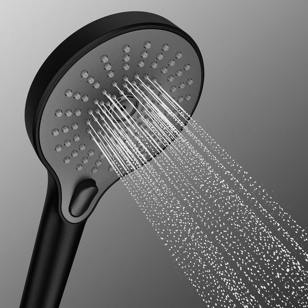 ULTIMATE Shower schwarz Brause 3 Strahlarten Ø13cm