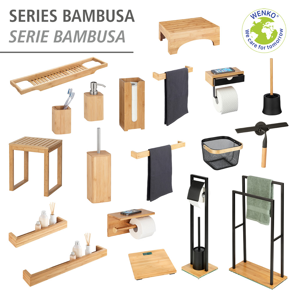Duo BAMBUSA Toilettenpapierhalter aus Bambus
