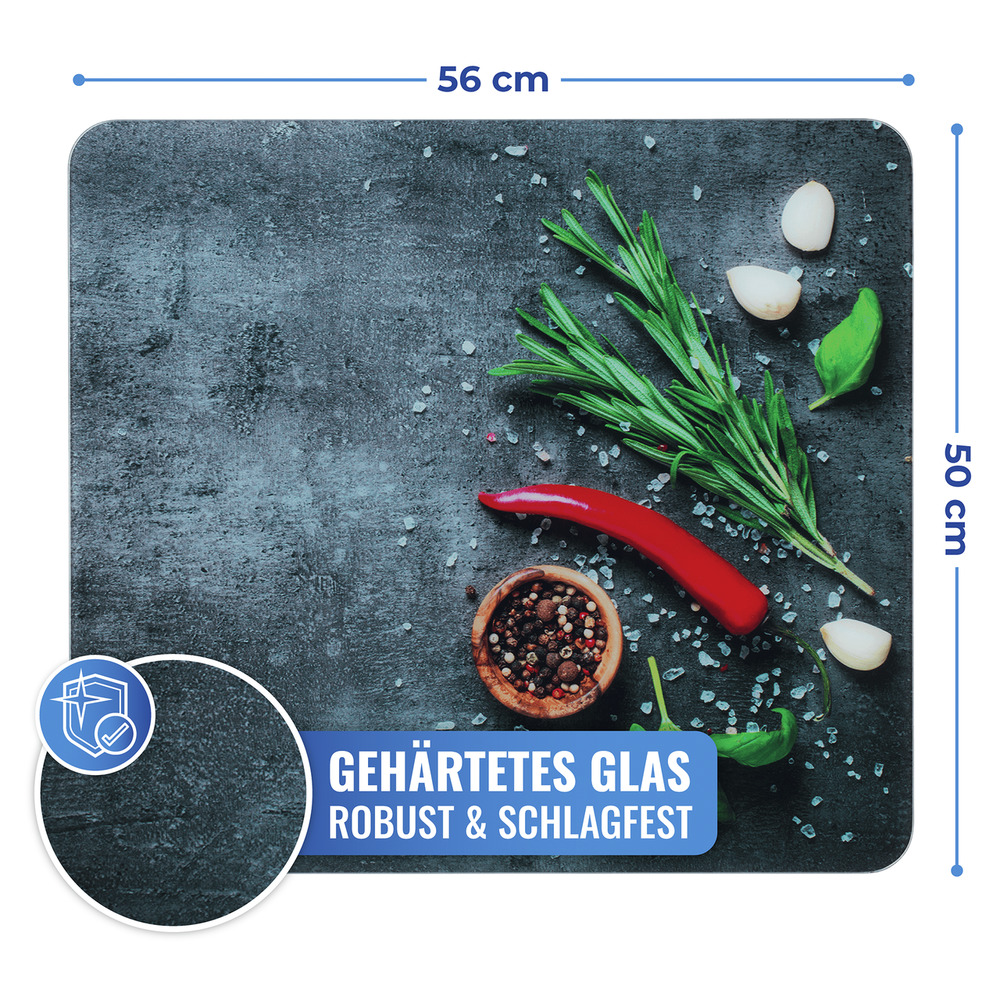 ROSMARIN Multiplatte 56x50 cm aus Glas