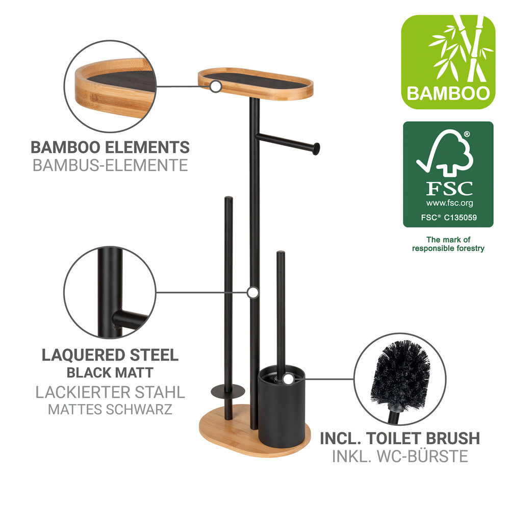 POMAROLO Stand WC-Garnitur mit Ablage
