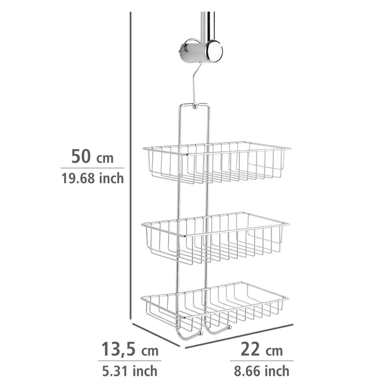NIVALA Duschcaddy mit 3 Etagen für die Duschkabine