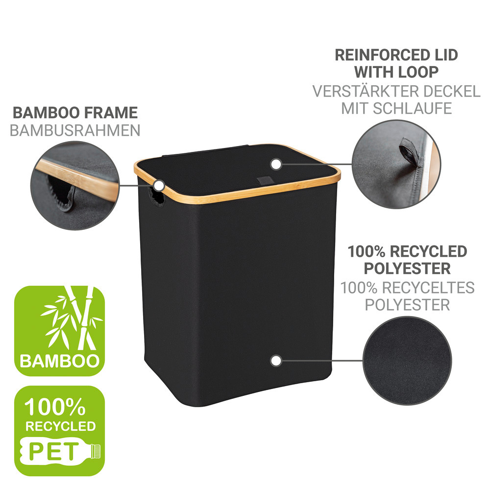 Uno ECORI Wäschetruhe aus Bambus, 68 Liter