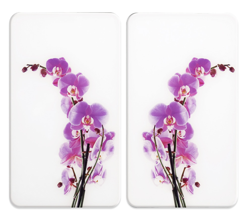 Herdabdeckplatte Universal Mod. Orchideenblüte 2er Set