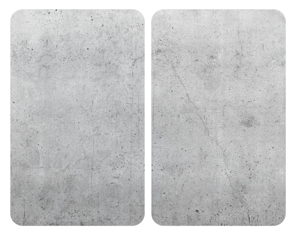 Glasabdeckplatten Universal Mod. Beton, 2er-Set