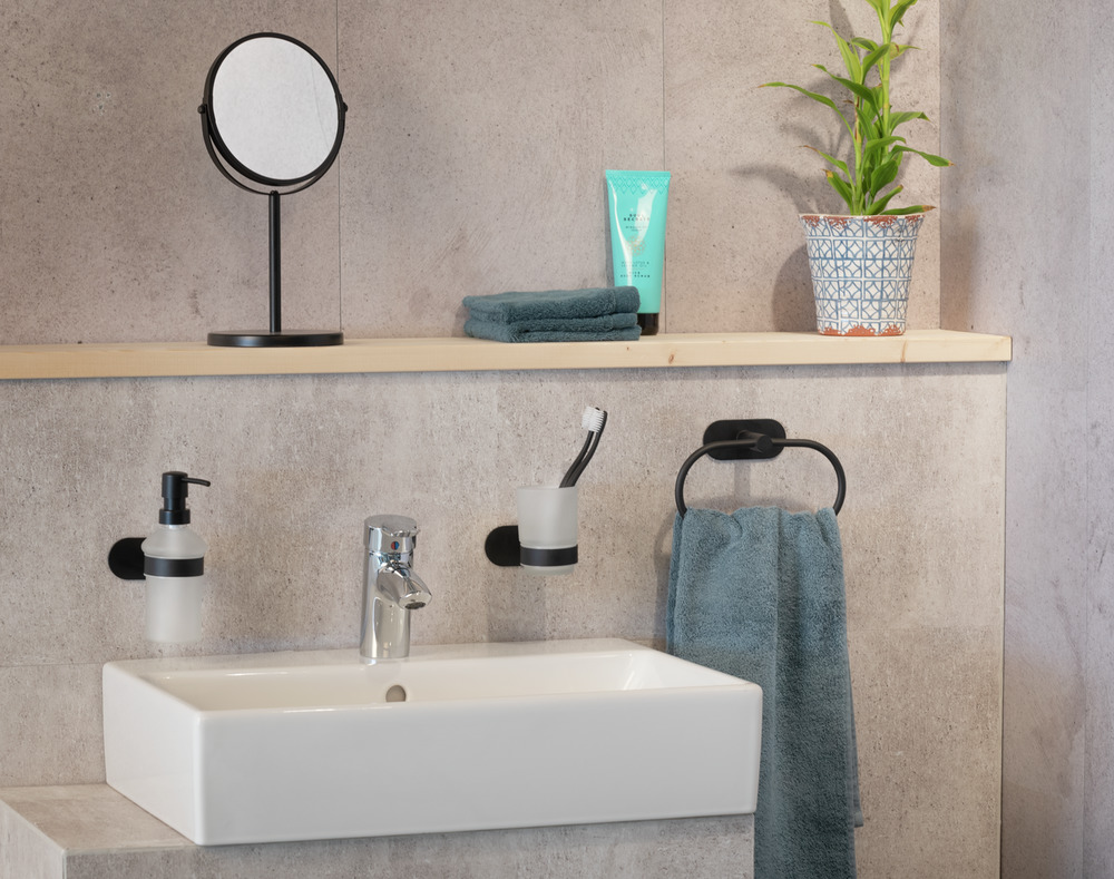 Duo OREA Black matt Turbo-Loc® Wandhaken, Edelstahl Duo OREA Black matt Turbo-Loc® Wandhaken, Edelstahl
