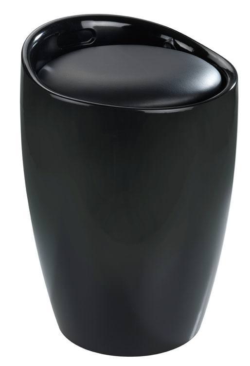 20630100-0 Trendiger Badhocker CANDY in schwarz
