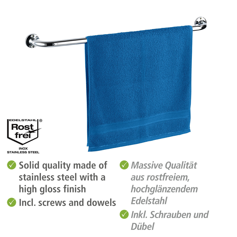 BASIC 80 cm Badetuchstange, Edelstahl