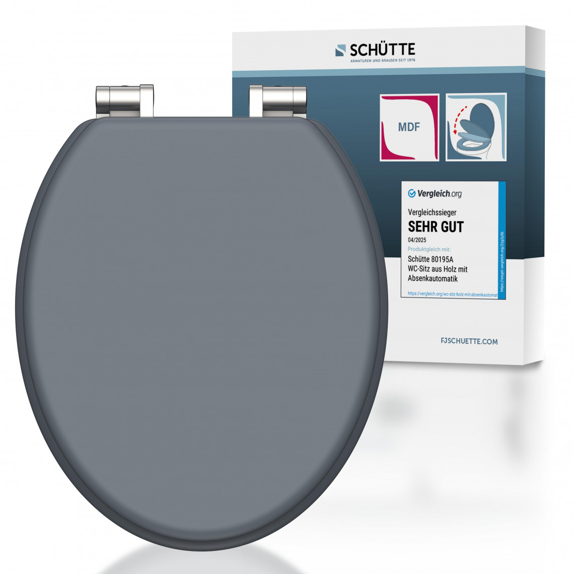 SPIRIT GREY WC-Sitz mit Absenkautomatik