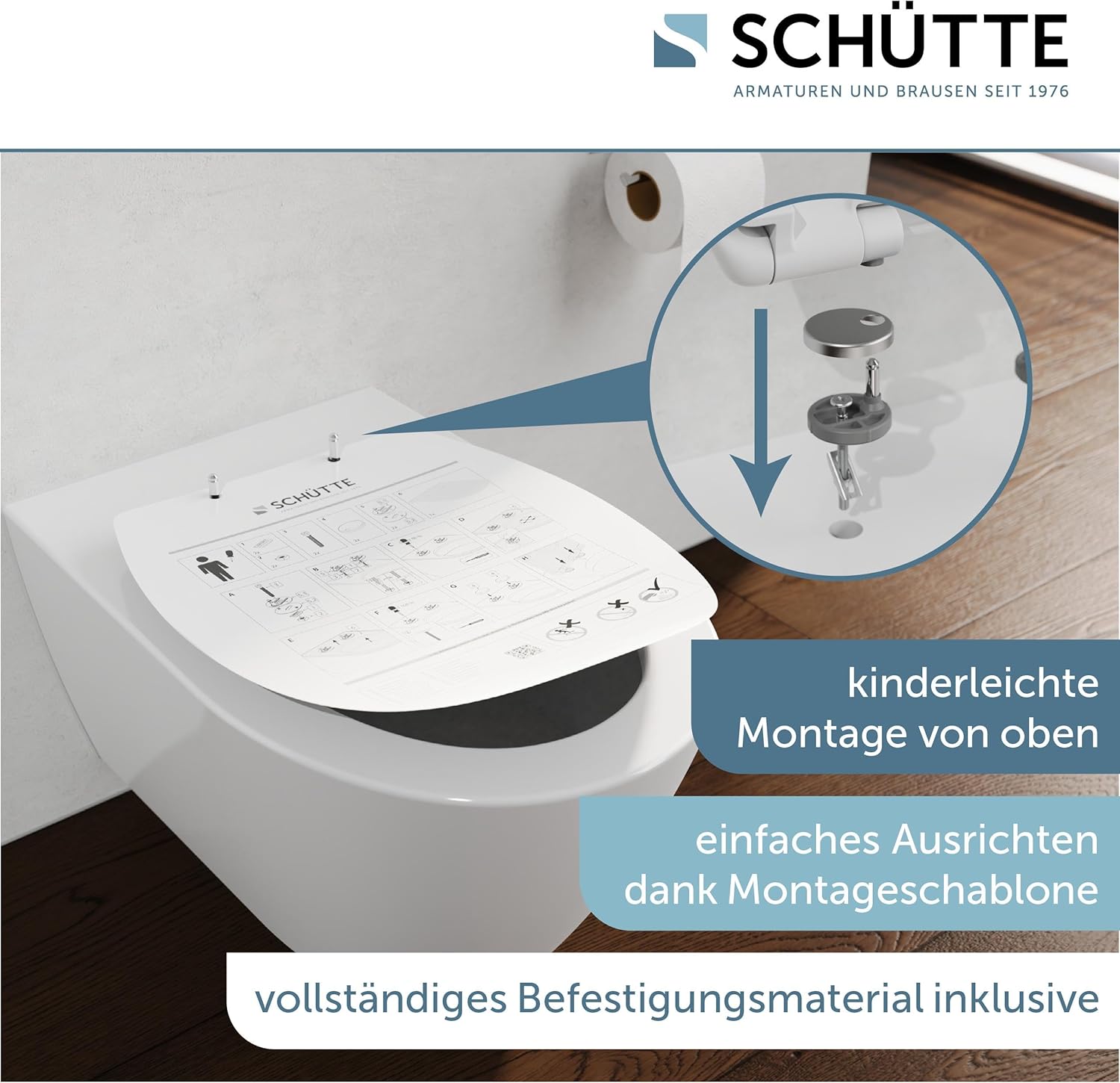 WHITE Premium WC-Sitz D-Form belastbar bis 250 kg