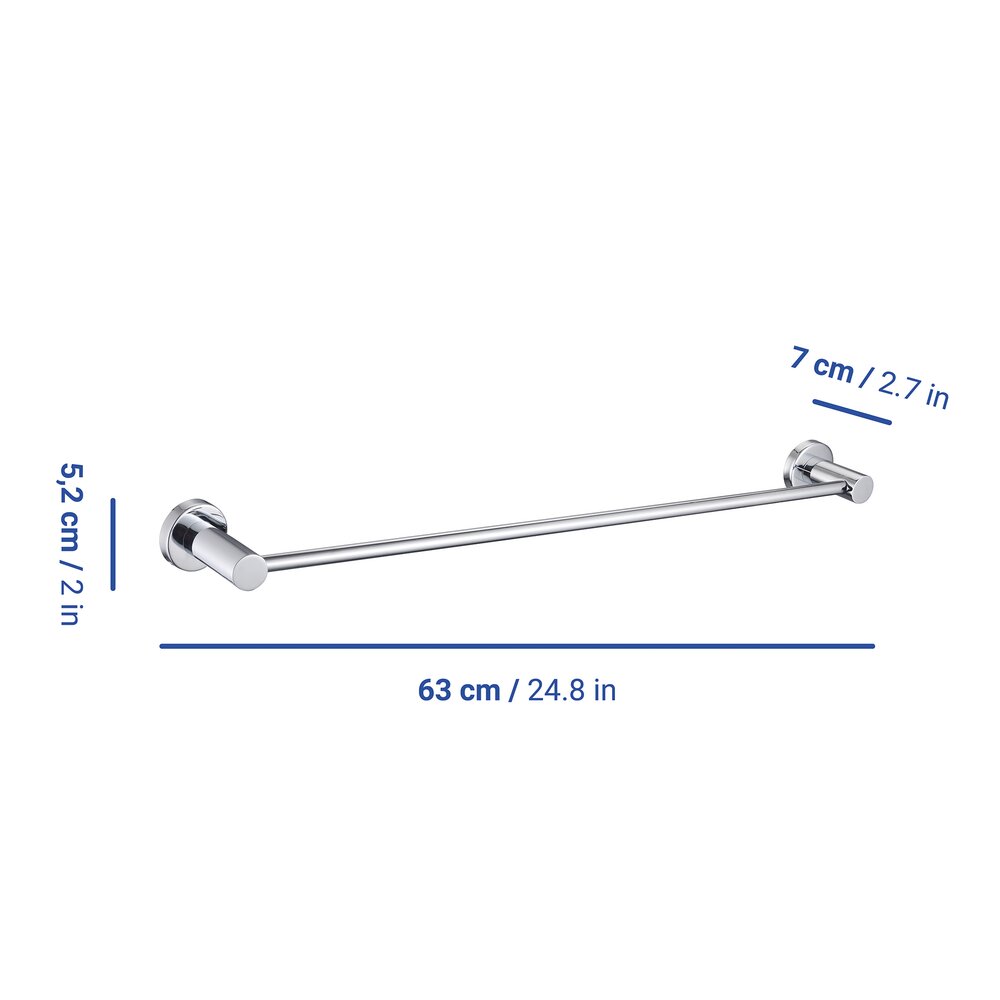 SOGLIO silber 60 cm Badetuchstange aus Edelstahl