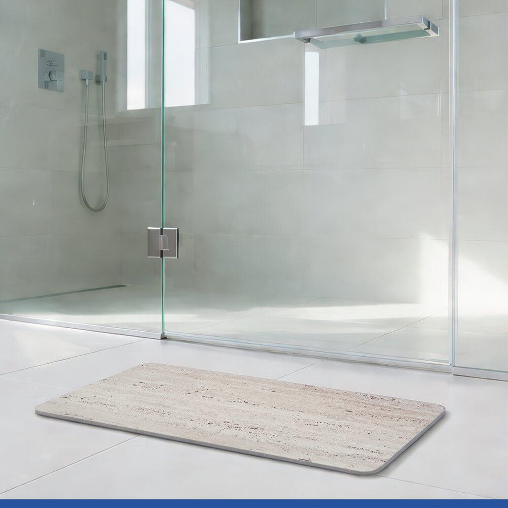 PUNA beige Badematte schnelltrocknend 60x39cm
