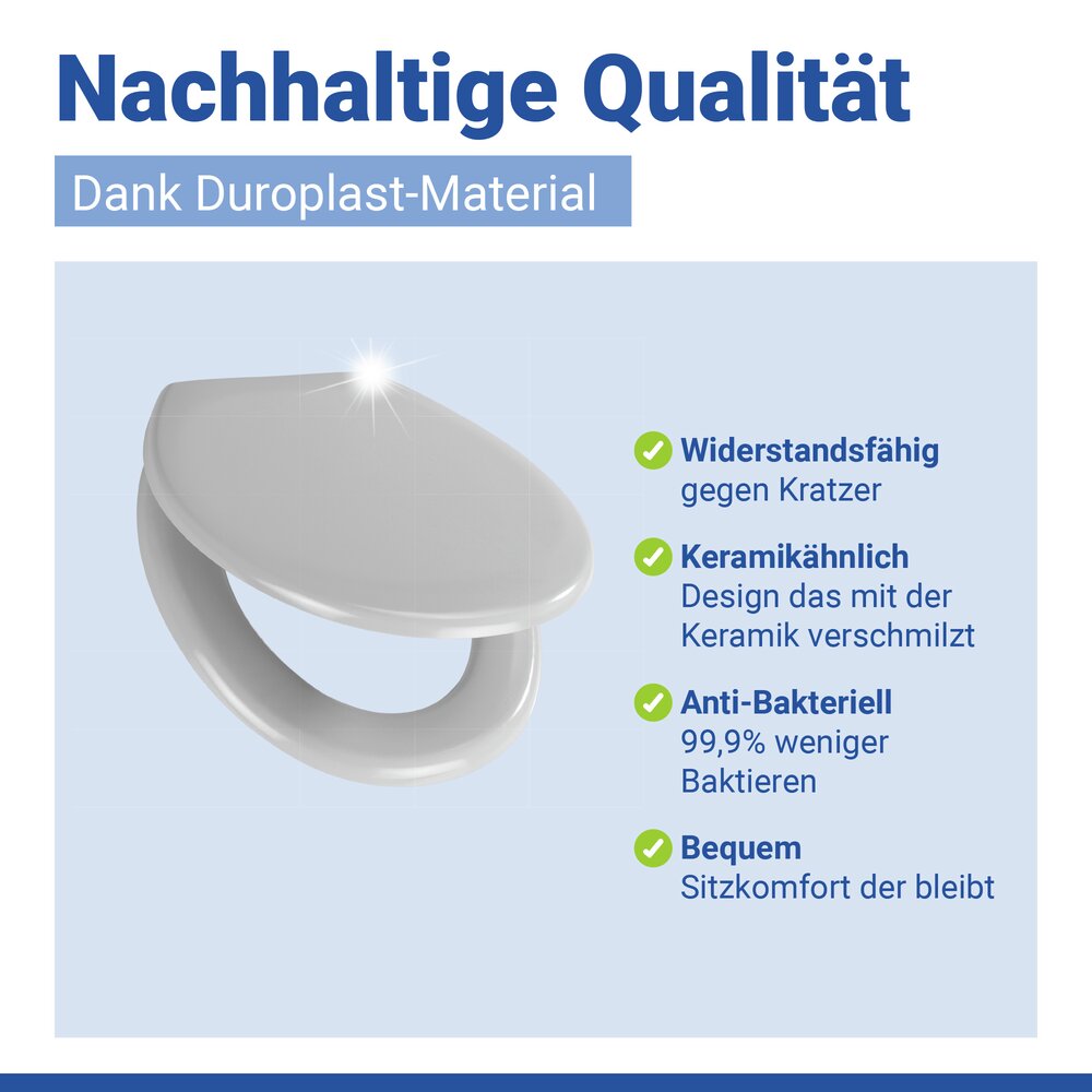OTTANA weiß WC-Sitz antibakteriell beschichtet