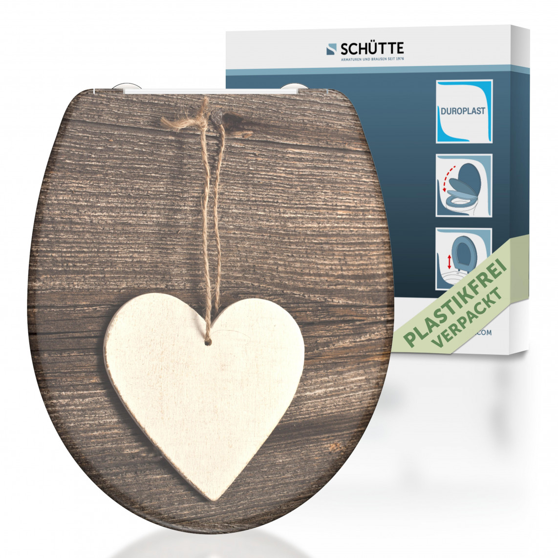 WOOD HEART WC-Sitz zur Montage von oben