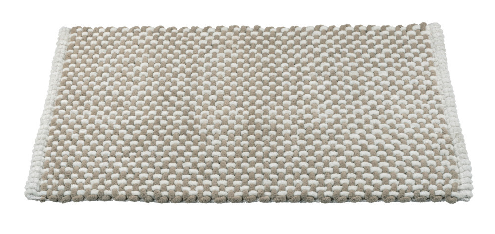 COVELO weiß-beige Badteppich 50x80 cm