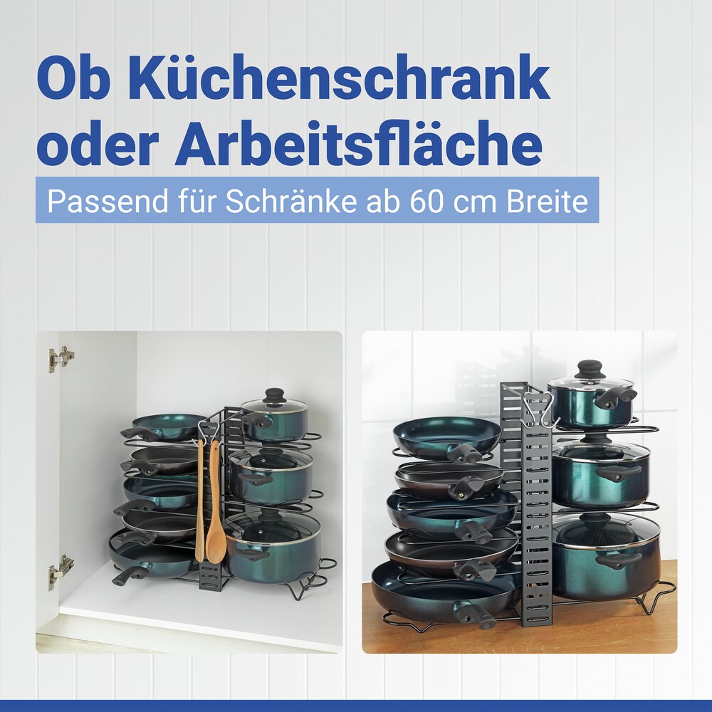Töpfe-und Pfannenständer 3 in 1