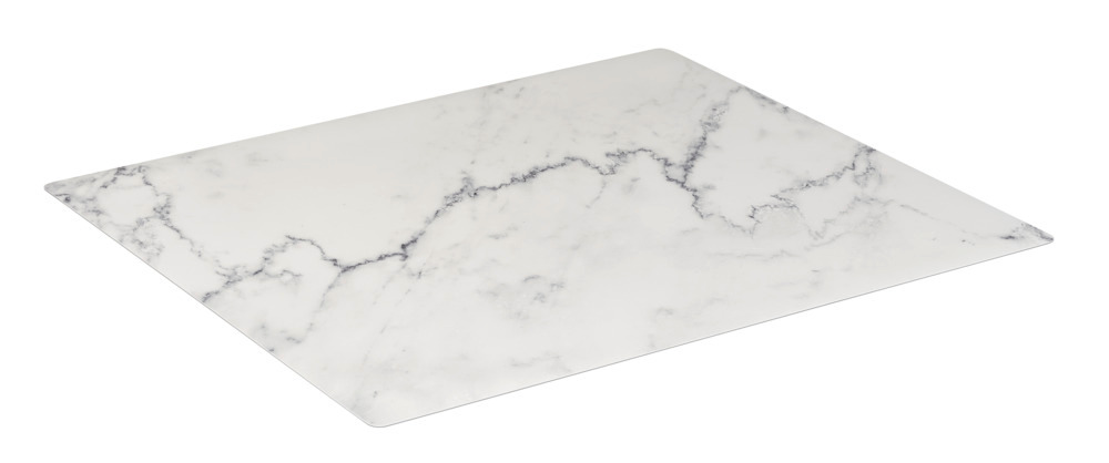 MARMOR weiss Herdabdeckmatte 60x52cm aus Kunststoff