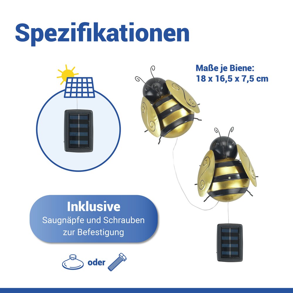BIENE LED Solarleuchte, 2er-Set