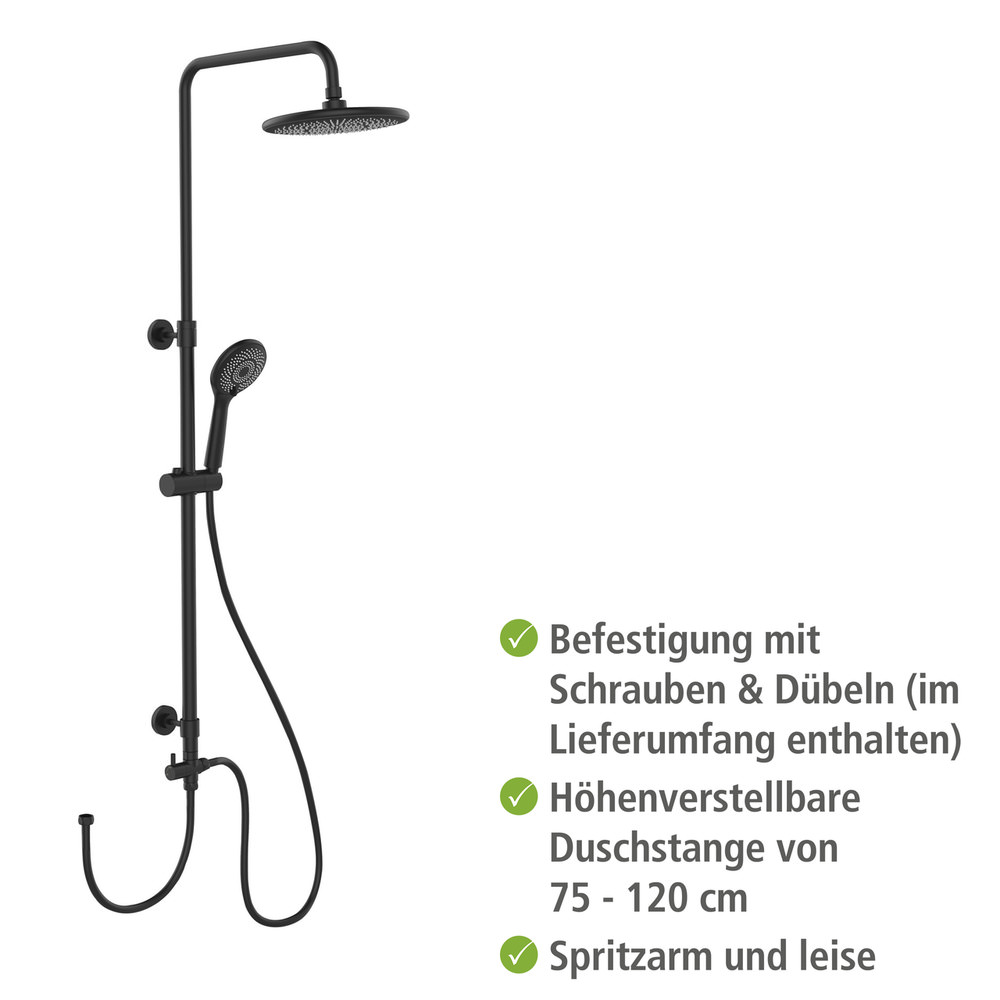 SCHWARZ Brauseset mit 2 Sparduschköpfen, 8 l/min