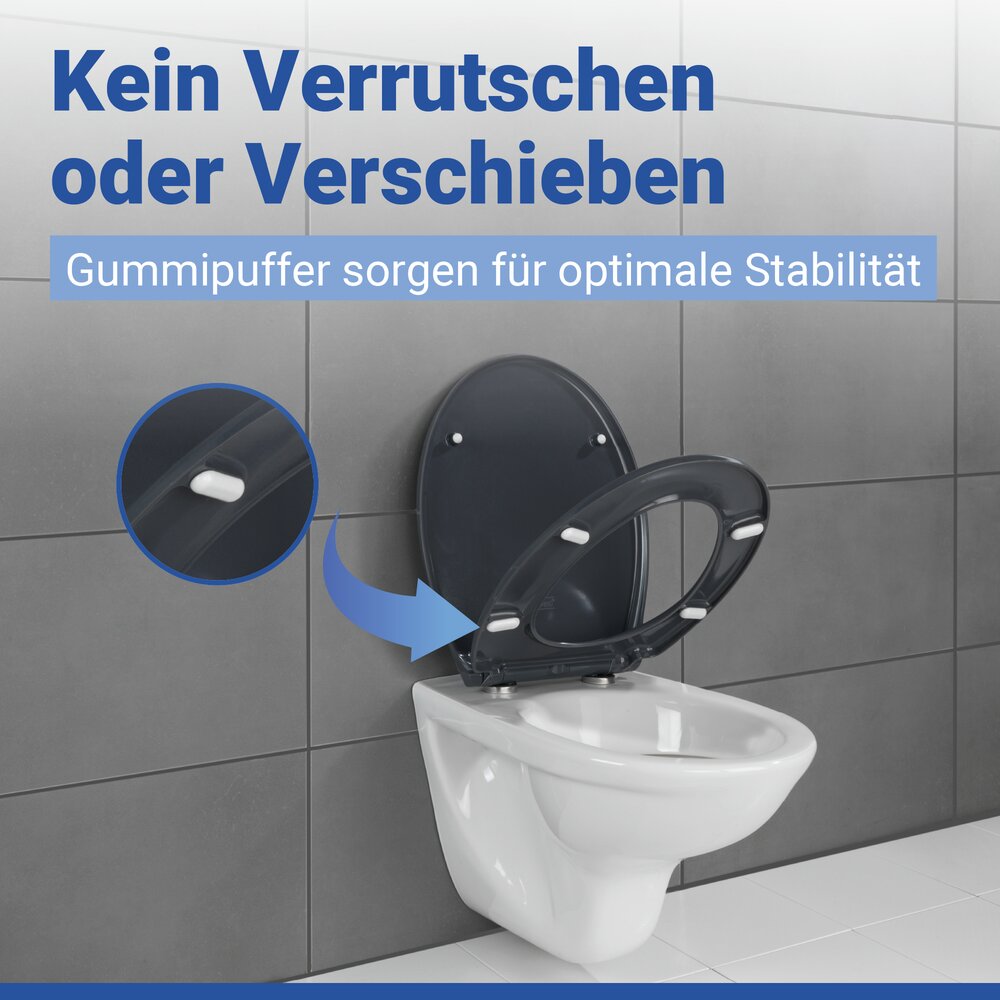 SAMOS grau Premium WC-Sitz belastbar bis 175 kg