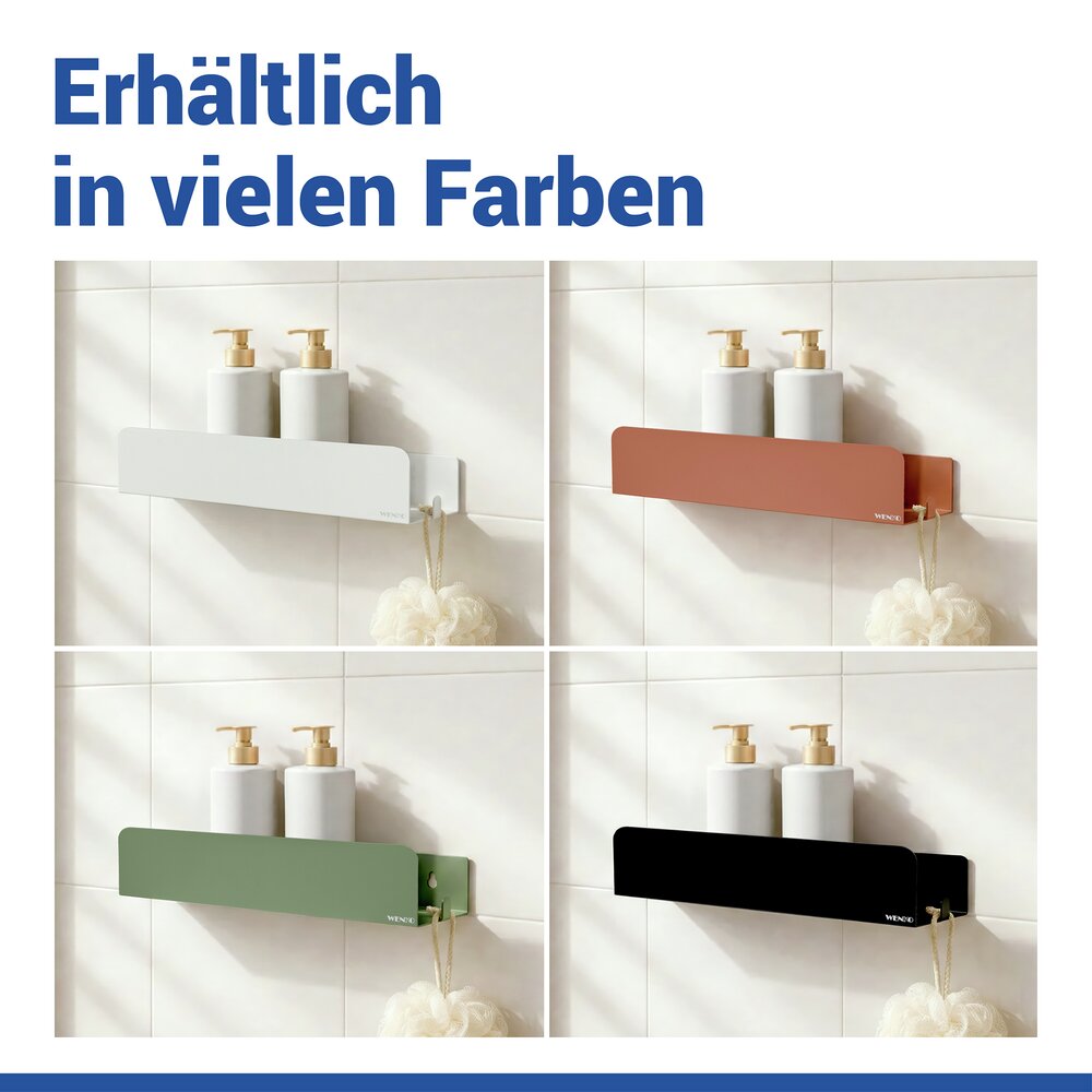 LIZAN weiss Turbo-Loc® Wandablage aus Edelstahl