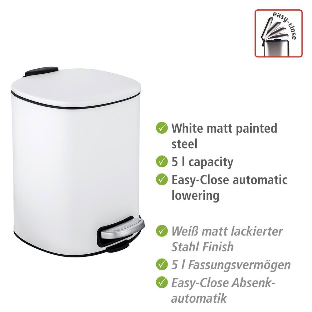 ALASSIO weiss Kosmetikeimer, 5 l, Easy Close