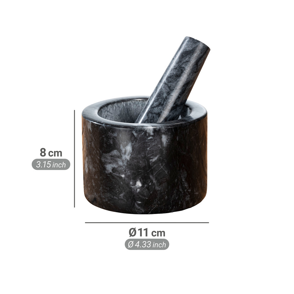 MÖRSER aus Marmor in schwarz