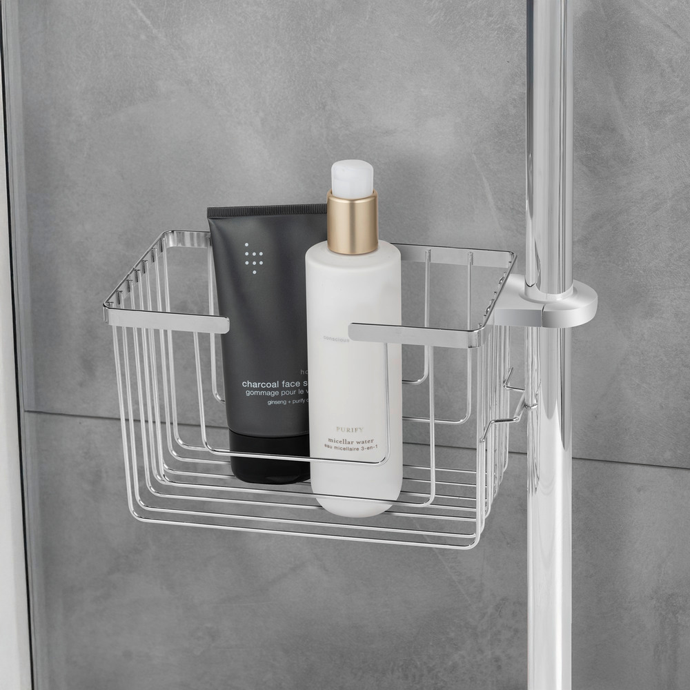 VALOGNES chrom Duschstangencaddy