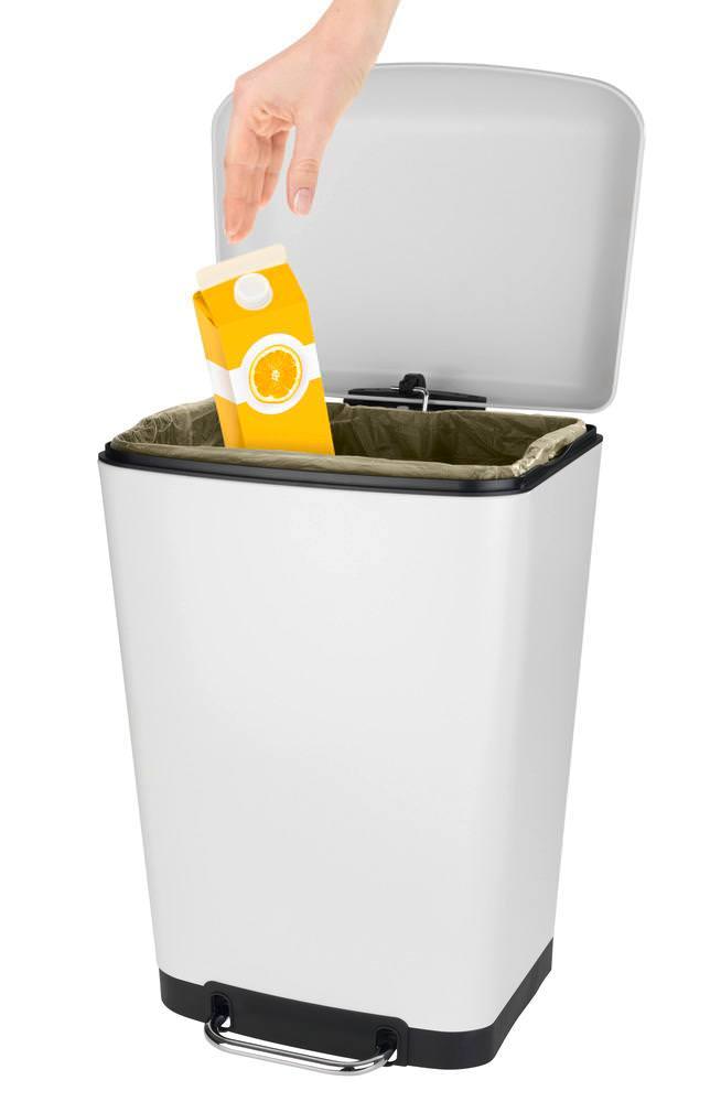 54920100_treteimer-studio6 STUDIO weiss Treteimer, 30 Liter, Easy Close