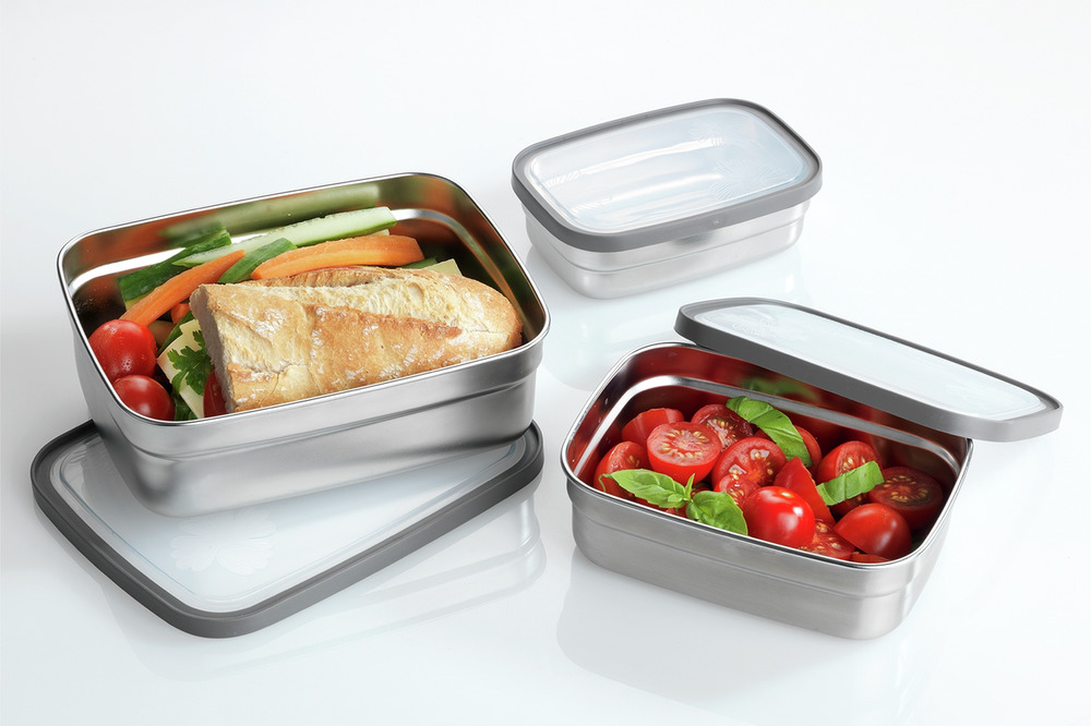 LUNCHBOXEN aus Edelstahl, 3er-Set