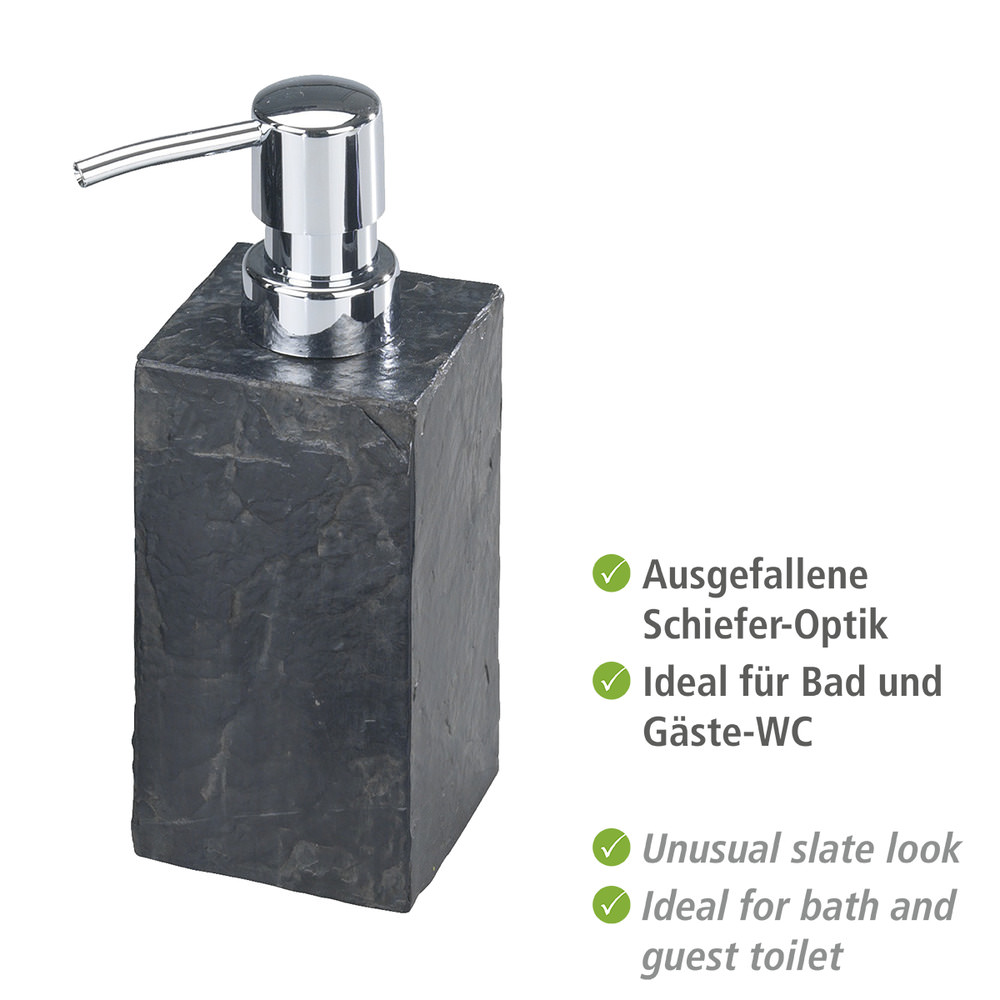 SLATE ROCK Seifenspender 250 ml, Polyresin