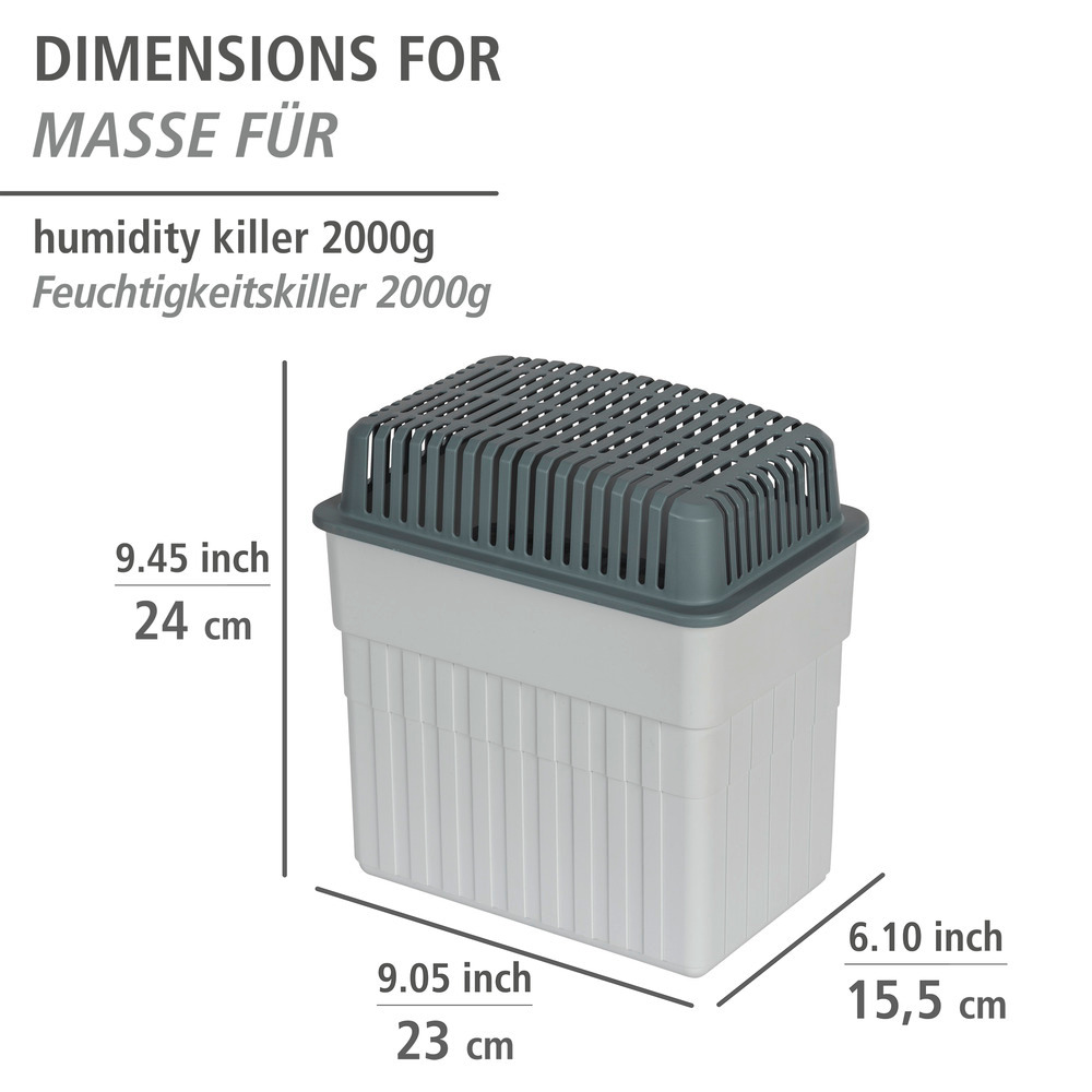 Feuchtigkeitskiller grau 2 kg für Räume bis 50 m²
