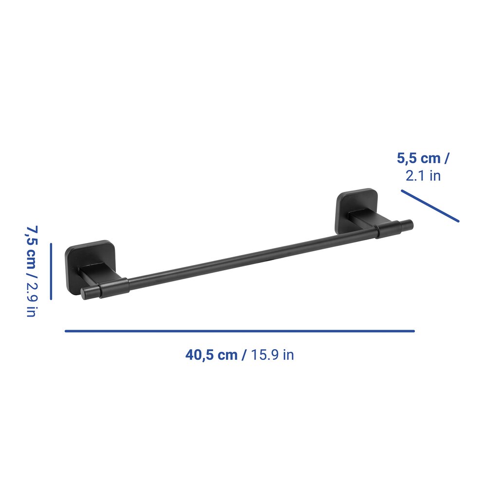 Uno PORTO black Turbo-Loc® 40 cm Handtuchstange