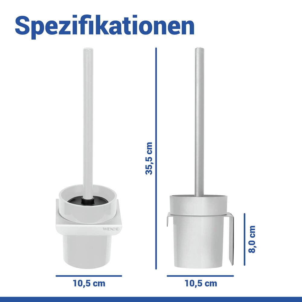LIZAN weiss Turbo-Loc® WC-Garnitur ohne Bohren