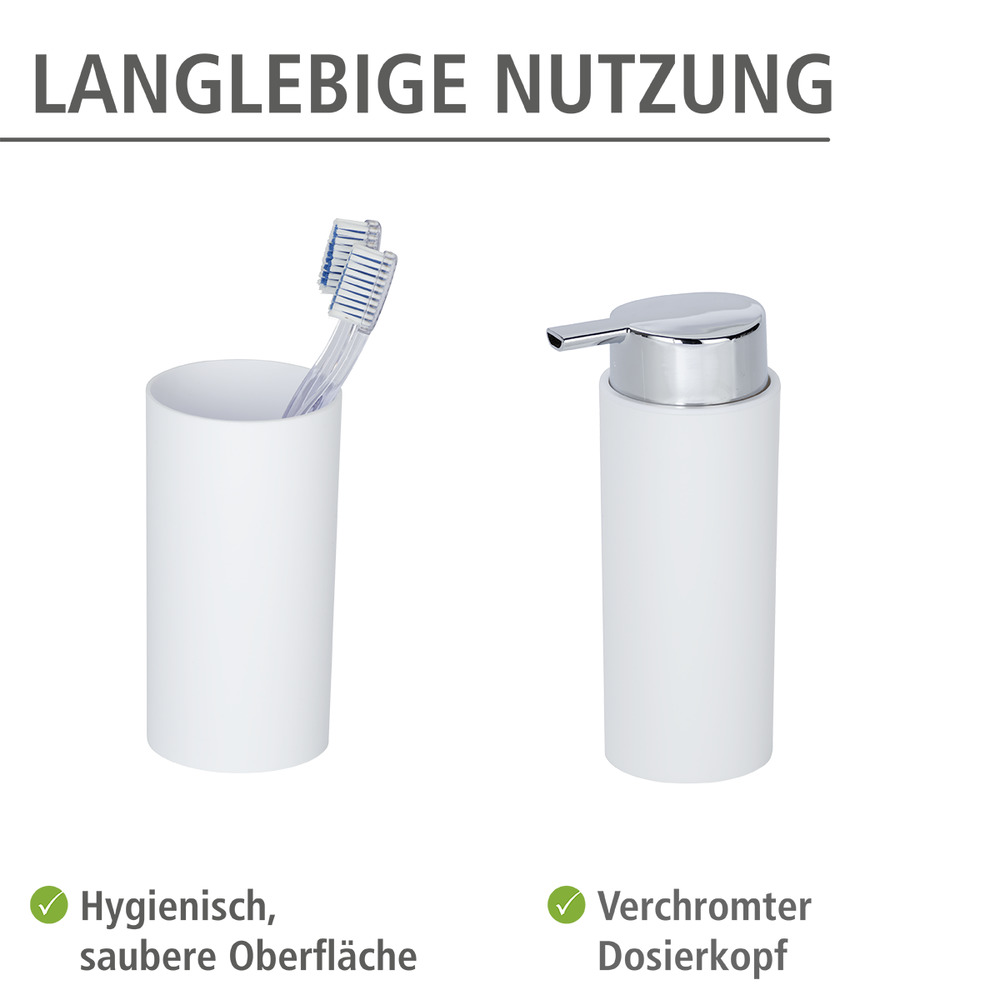 CALVO weiss matt Badzubehör-Set, 4-teilig